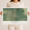 Map of San Perlita, Texas, 12 x 18 inch unframed archival matte print