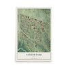 Map of Sansom Park, Texas, 12 x 18 inch unframed archival matte print