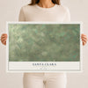 Map of Santa Clara, Texas, 12 x 18 inch unframed archival matte print