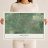 Map of Santa Fe, Texas, 12 x 18 inch unframed archival matte print