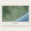 Sargent, Texas map print, the full design