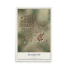Map of Seagraves, Texas, 12 x 18 inch unframed archival matte print