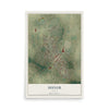 Map of Shiner, Texas, 12 x 18 inch unframed archival matte print