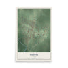Map of Silsbee, Texas, 12 x 18 inch unframed archival matte print