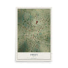 Map of Smiley, Texas, 12 x 18 inch unframed archival matte print