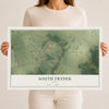 Map of South Frydek, Texas, 12 x 18 inch unframed archival matte print