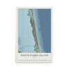 Map of South Padre Island, Texas, 12 x 18 inch unframed archival matte print