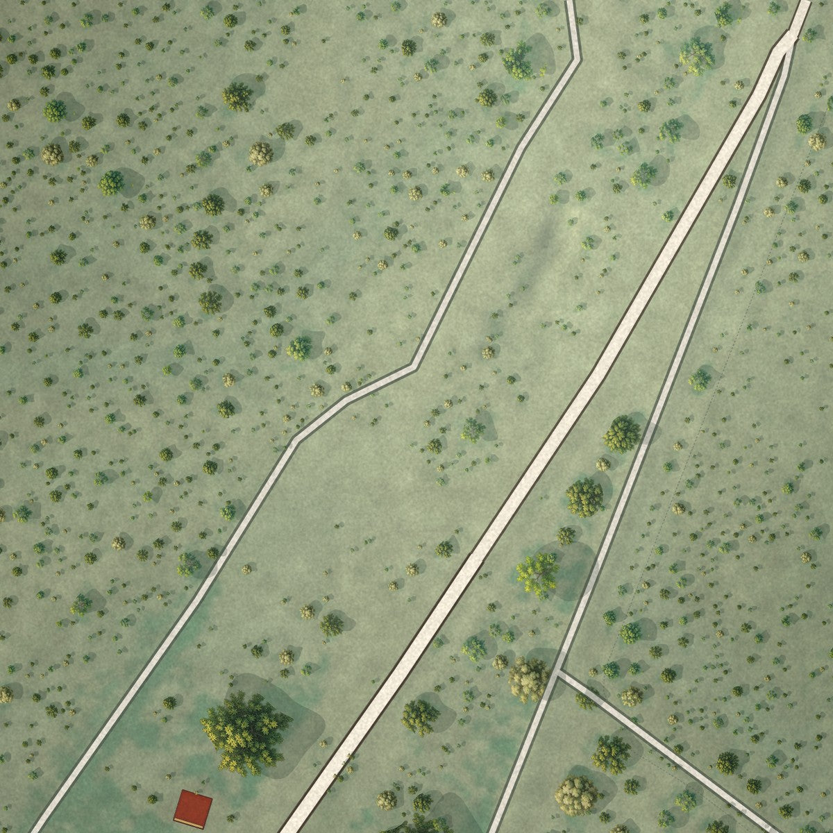Second close-up of the map of Spofford, Texas print showing more streets and buildings