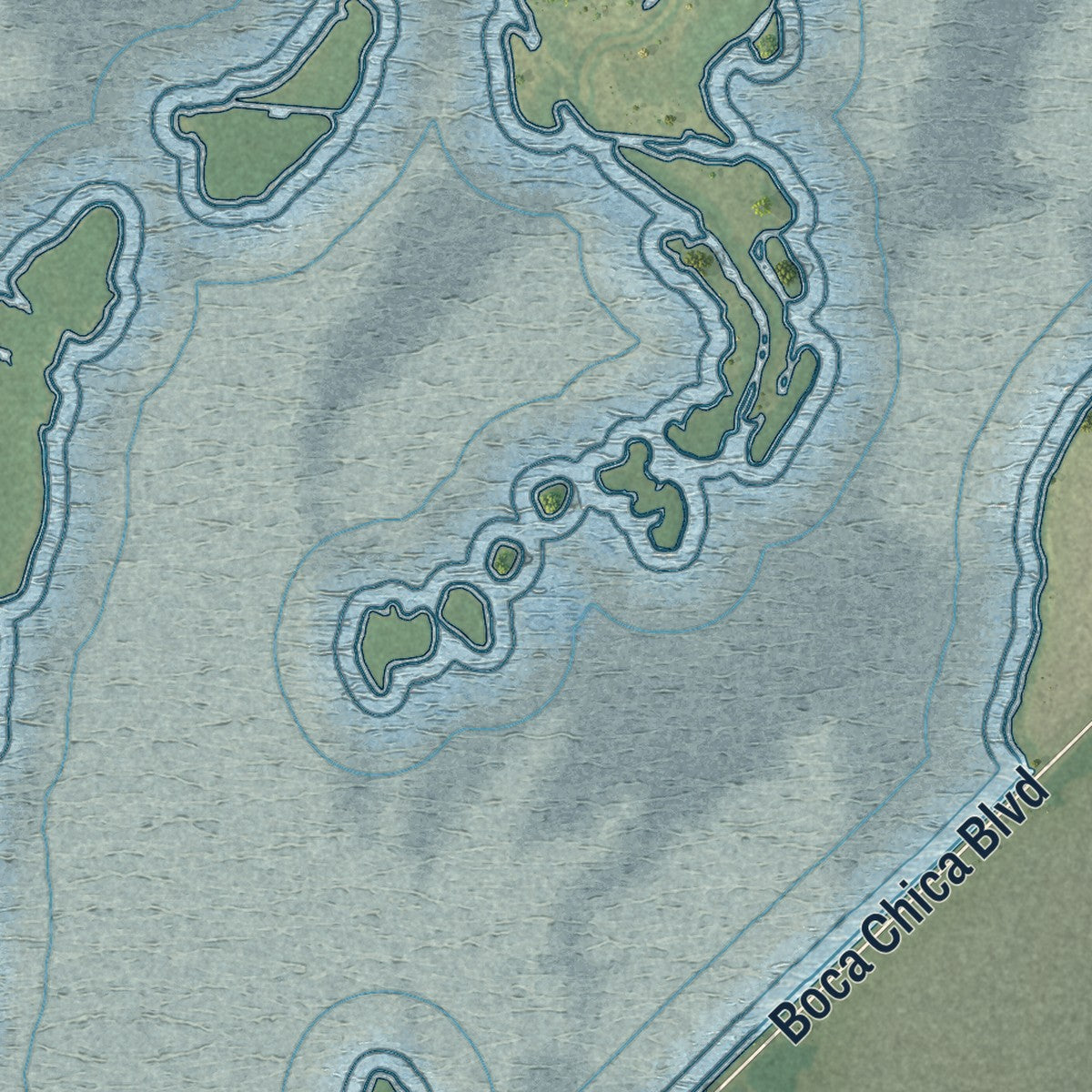 Second close-up of the map of Starbase, Texas print showing more streets and buildings
