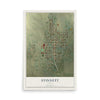 Map of Stinnett, Texas, 12 x 18 inch unframed archival matte print