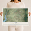 Map of Talty, Texas, 12 x 18 inch unframed archival matte print