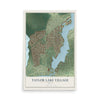 Map of Taylor Lake Village, Texas, 12 x 18 inch unframed archival matte print
