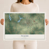 Map of Teague, Texas, 12 x 18 inch unframed archival matte print
