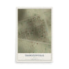 Map of Thorntonville, Texas, 12 x 18 inch unframed archival matte print