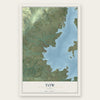 Tow, Texas map print, the full design