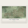 Val Verde Park, Texas map print, the full design