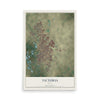 Map of Victoria, Texas, 12 x 18 inch unframed archival matte print