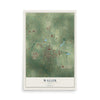 Map of Waller, Texas, 12 x 18 inch unframed archival matte print