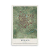 Map of Weslaco, Texas, 12 x 18 inch unframed archival matte print