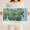 Map of West Tawakoni, Texas, 12 x 18 inch unframed archival matte print