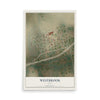 Map of Westbrook, Texas, 12 x 18 inch unframed archival matte print