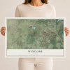 Map of Westlake, Texas, 12 x 18 inch unframed archival matte print