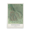 Map of Westover Hills, Texas, 12 x 18 inch unframed archival matte print