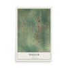Map of Wheeler, Texas, 12 x 18 inch unframed archival matte print