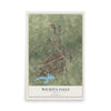 Map of Wichita Falls, Texas, 12 x 18 inch unframed archival matte print