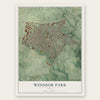 Windsor Park, Texas map print, the full design