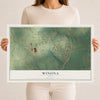 Map of Winona, Texas, 12 x 18 inch unframed archival matte print