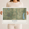 Map of Winters, Texas, 12 x 18 inch unframed archival matte print