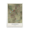 Map of Wolfforth, Texas, 12 x 18 inch unframed archival matte print