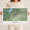 Map of Woodway, Texas, 12 x 18 inch unframed archival matte print