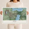 Map of Wylie, Texas, 12 x 18 inch unframed archival matte print