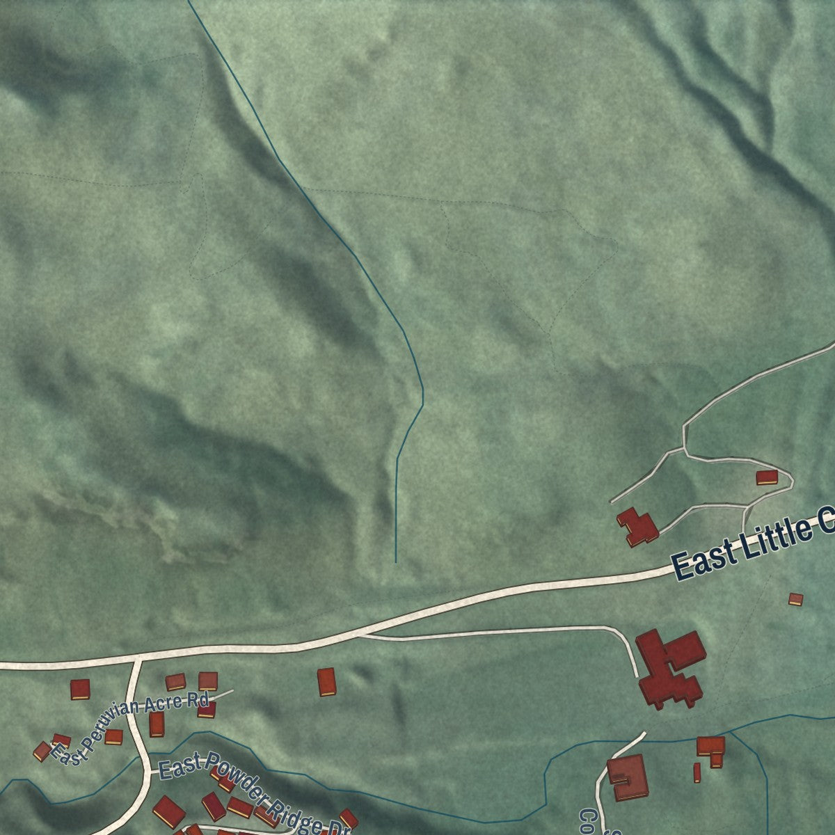 Second close-up of the map of Alta, Utah print showing more streets and buildings