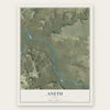 Aneth, Utah map print, the full design