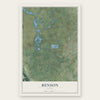 Benson, Utah map print, the full design