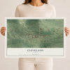 Map of Cleveland, Utah, 12 x 18 inch unframed archival matte print