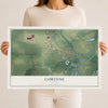 Map of Corinne, Utah, 12 x 18 inch unframed archival matte print