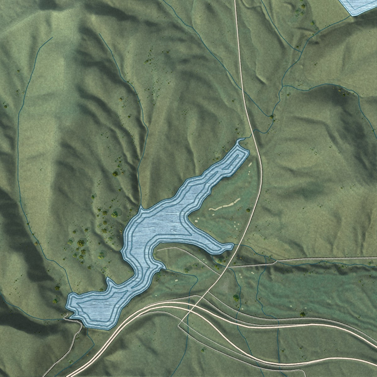 Second close-up of the map of Emigration Canyon, Utah print showing more streets and buildings