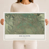 Map of Escalante, Utah, 12 x 18 inch unframed archival matte print
