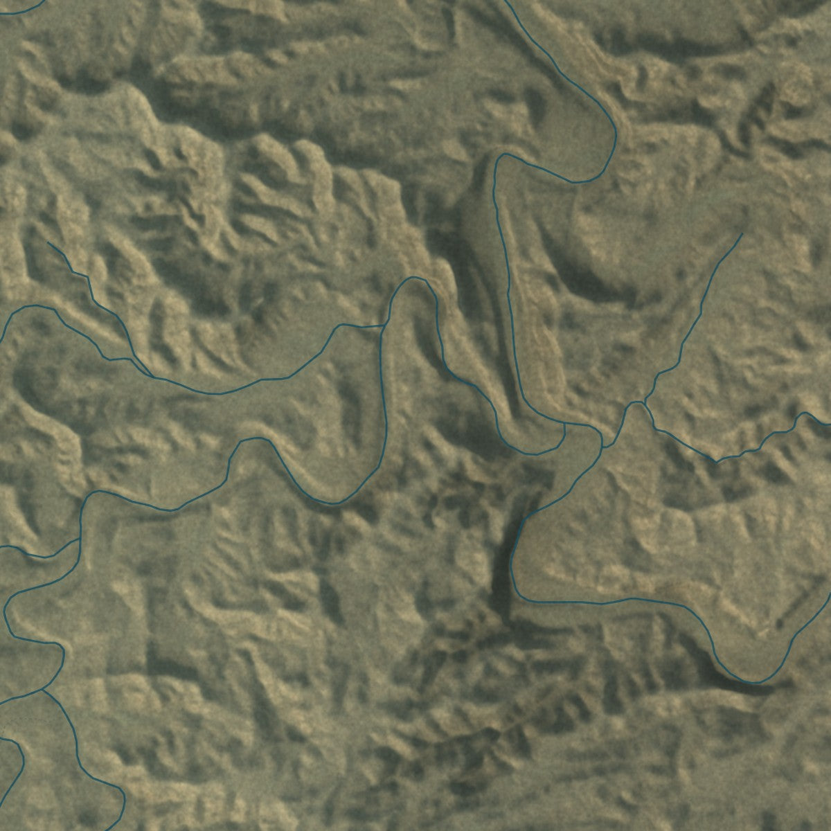 Close-up of the map of Halchita, Utah print showing street and building detail