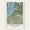 Halls Crossing, Utah map print, the full design