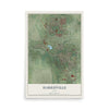 Map of Harrisville, Utah, 12 x 18 inch unframed archival matte print