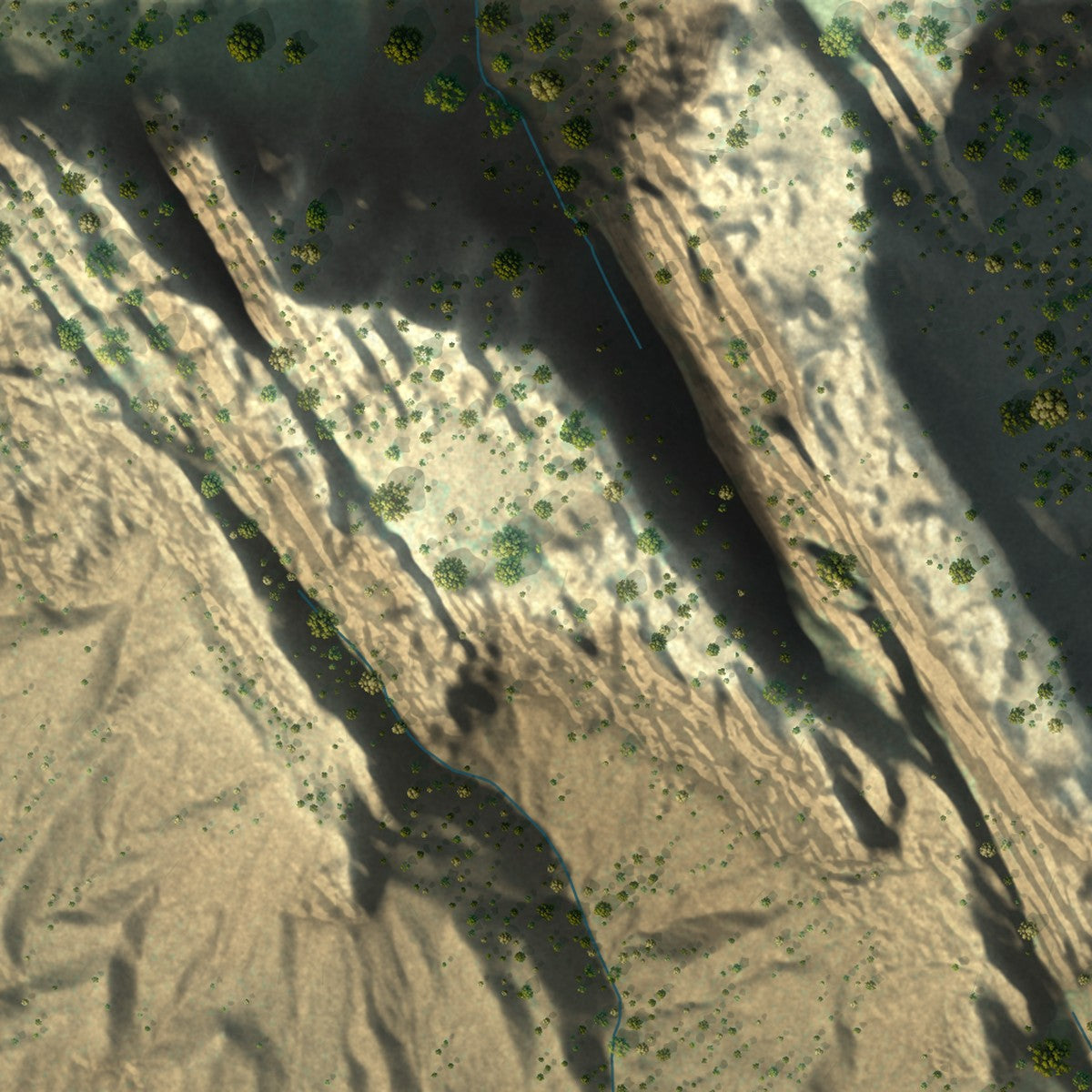 Close-up of the map of Hildale, Utah print showing street and building detail
