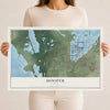 Map of Hooper, Utah, 12 x 18 inch unframed archival matte print