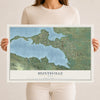 Map of Huntsville, Utah, 12 x 18 inch unframed archival matte print