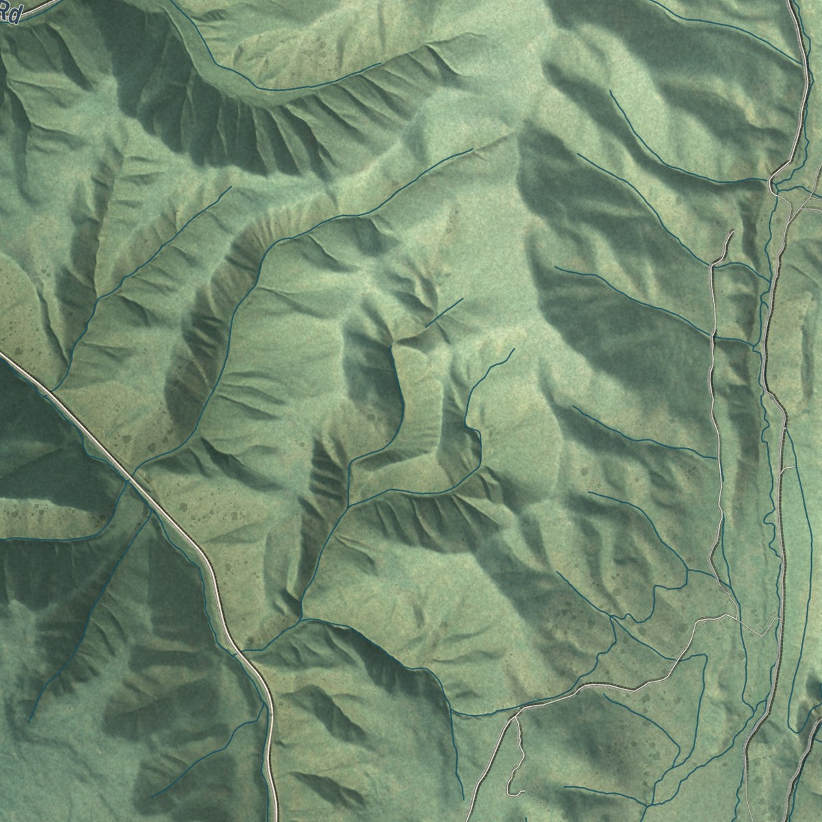 Second close-up of the map of Independence, Utah print showing more streets and buildings