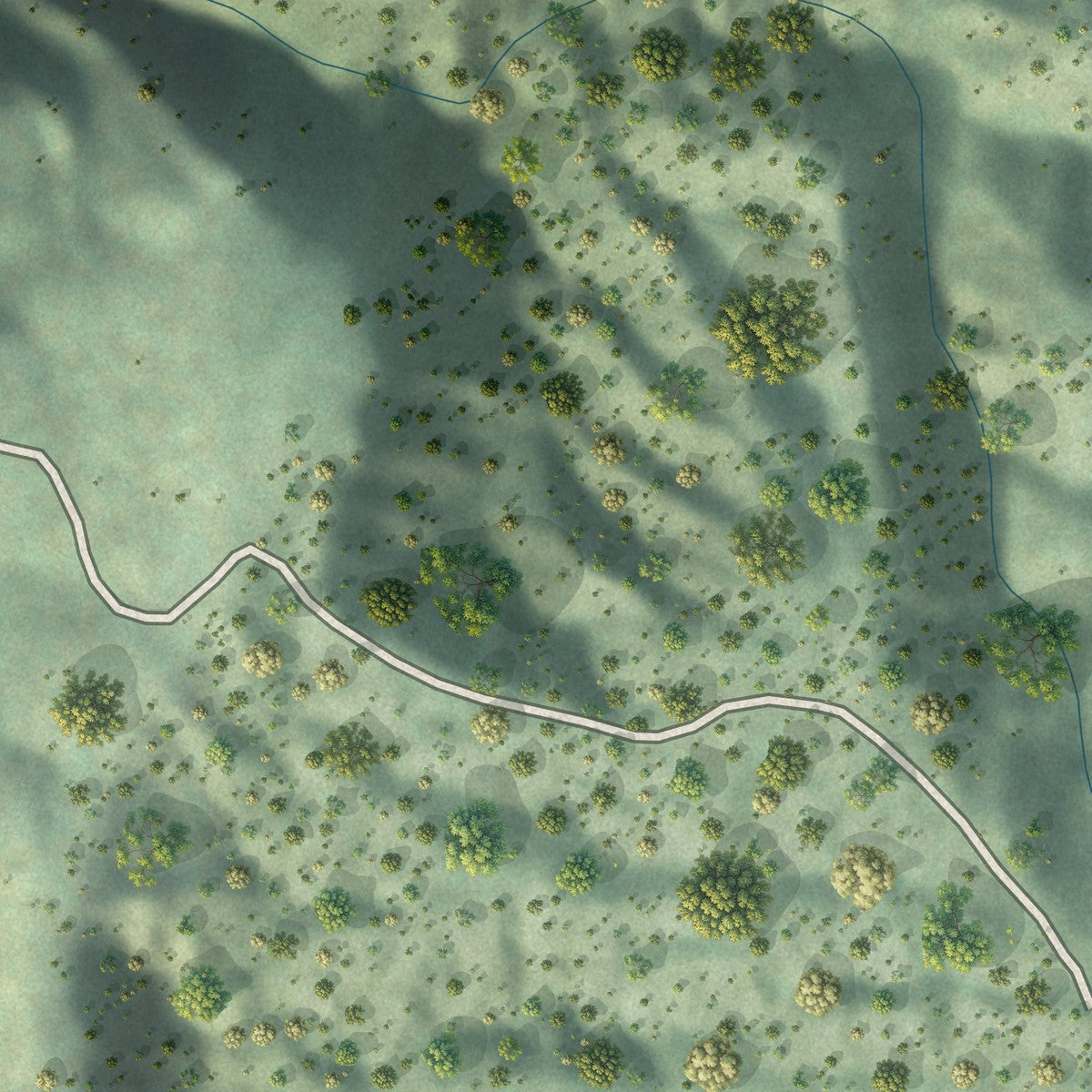 Close-up of the map of Kanarraville, Utah print showing street and building detail